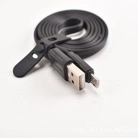 Kabel Data Noodle Kecil Berwarna-warni dengan Pelindung Kepang untuk Pengisian Cepat Ponsel dan Earphone untuk Berbagai Perangkat