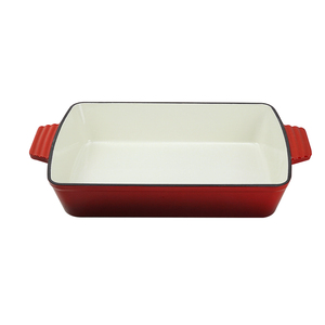 Plat à rôtir en <span class=keywords><strong>fonte</strong></span> <span class=keywords><strong>émaillée</strong></span> personnalisé de 33 cm, épaisseur 7 cm, forme rectangulaire, compatible four, gaz et induction - Product Image 2