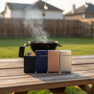 Encendedor de Queroseno con Cubierta Abatible, Resistente al Viento, con Carcasa Cuadrada de Aleación Plateada, Grabado de Logotipo Personalizado - Product Image 2