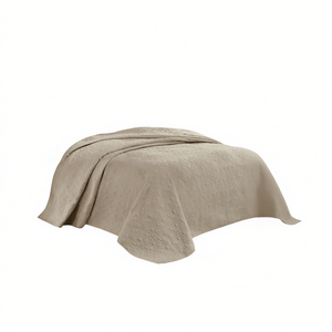 Cubrecama Reversible de Lujo Db, Color Caqui, Tamaño King, Algodón y Poliéster, Acolchado, con Patrón Bordado, para Uso Doméstico - Product Image 1