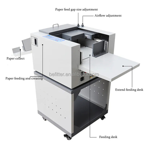 Automático Digital Eléctrico A3 330mm Máquina perforadora de plegado de papel Succión de aire Componentes de motor PLC de alta velocidad A4 viables - Product Image 1