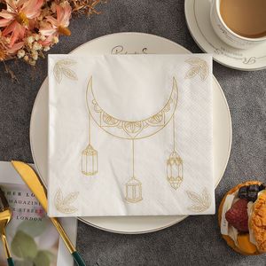 Serviettes imprimées, série Lune, décorations festives colorées, mouchoirs transfrontaliers, mouchoirs jetables pour fêtes en gros - Product Image 1
