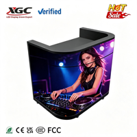 Mostrador de DJ LED Curvo Móvil, Barra de Pantalla LED Flexible, HDR10+, Brillo de 600CD, Garantía de 2 Años, Blanco Cremoso para
