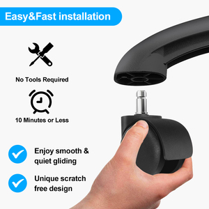 KEDE Großhandel 50Mm Kunststoff <span class=keywords><strong>Nylon</strong></span> China Lenkräder Drehbare Rollen Bürostuhl Räder - Product Image 4