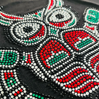 Transfert de strass personnalisé motif hibou, style mexicain, applique en cristal thermocollante, motifs thermocollants pour T-shirts, vêtements et jeans DIY