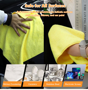 Bộ khăn lau xe hơi 36 chiếc, 300GSM, chất liệu microfiber, khăn lau rửa xe, đánh bóng, dụng cụ lau chùi, bộ dụng cụ vệ sinh cho gara, làm sạch nội thất, tạo độ bóng - Product Image 5