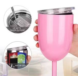 Verre à vin rouge classique à double paroi avec couvercle, en acier inoxydable 304, isolé sous vide, capacité 10 oz, cadeau de fête, design créatif - Product Image 4