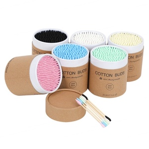 Bâtonnets de coton en bambou à double embout, écologiques, biodégradables, pour le nettoyage des oreilles, du nez et des yeux, démaquillant, bâtonnets multifonctionnels - Product Image 1