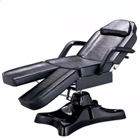 Chaise de tatouage rotative noire, fauteuil de piercing, fauteuil de salon de beauté, fauteuil de tatouage pliable, lit de massage