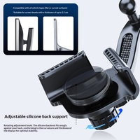 Support de téléphone magnétique universel pour voiture avec fixation clip-on pour écran de navigation