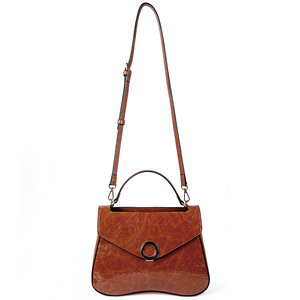 حقائب نسائية جديدة مصممة حسب الطلب من الجلد الصناعي المشمع، حقائب يد أنيقة بتصميم صلب، حقائب كتف للسيدات - Product Image 5