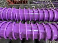 Ensemble de rouleaux de retour en spirale en acier durable, neuf, avec nettoyage de la bande en caoutchouc, convoyeur de marque Baoke, garantie 1 an