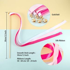40 Palitos de Cinta de Colores Surtidos <span class=keywords><strong>con</strong></span> Campanas para Fiestas, Bodas, Cumpleaños y Celebraciones - Product Image 4