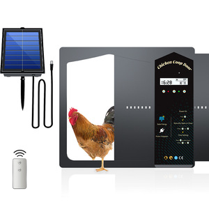 Puerta Automática <span class=keywords><strong>para</strong></span> Gallinero con Energía Solar, Impermeable, de Aleación de Aluminio, con Control Remoto, Temporizador y Sensor de Luz <span class=keywords><strong>para</strong></span> Uso en Granjas Avícolas - Product Image 1