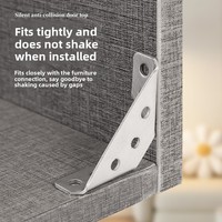 Support d'angle multifonctionnel en acier inoxydable pour meubles Connecteur d'angle de lit fixe à trois côtés pour table et chaise