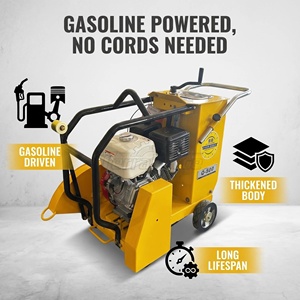 Scie à béton et asphalte robuste <span class=keywords><strong>Lifan</strong></span> RC500D avec double garde-corps, lame de 500 mm, profondeur de coupe de 180 mm, essence/diesel pour sols industriels - Product Image 4