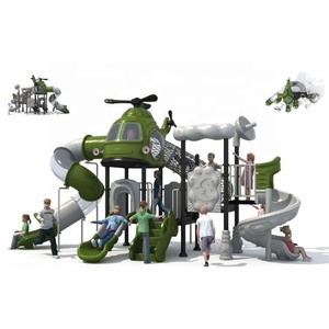 Juego de Tobogán de Helicóptero para <span class=keywords><strong>Niños</strong></span> de Jardín de Infancia, Juego al Aire Libre con Tobogán de Avión para Patio de Recreo - Product Image 4