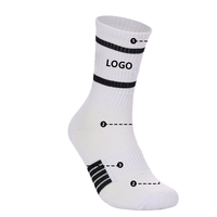 Chaussettes en coton unies OEM personnalisables avec logo, épaisses, thermiques, respirantes, noires, avec coussin, blanches, unisexes, pour l'école, collection automne