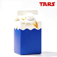 Emballage carton aseptique Rex 458 ml, qualité alimentaire, en papier composite PE, boîte à couvercle pour lait frais, jus, produits laitiers, boissons, en-cas