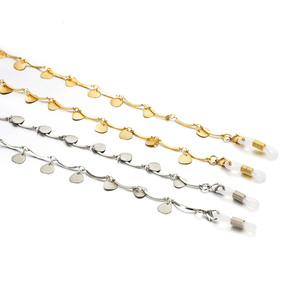 Venta al por mayor de anteojos con forma de concha de aleación de cobre y metal, joyería de plata para <span class=keywords><strong>gafas</strong></span> de lectura, <span class=keywords><strong>cadena</strong></span>, accesorio para <span class=keywords><strong>gafas</strong></span> de sol, cuerda - Product Image 4