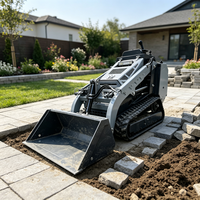 Chargeuse compacte sur pneus avec moteur diesel, direction hydraulique et godet frontal pour la construction, l'agriculture et l'aménagement paysager