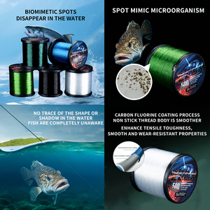 YE-JING 500m Nylon ligne <span class=keywords><strong>de</strong></span> pêche haute résistance naufrage résistant aux UV Invisible faible mémoire lignes <span class=keywords><strong>de</strong></span> pêche pour eau douce salée - Product Image 3