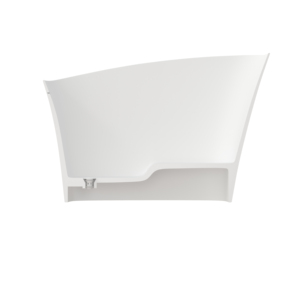 Bañera Ovalada Independiente Moderna Maydon, Bañera de Superficie Sólida Blanca Mate, Diseño de Baño Elegante, Piedra Artificial Moderna - Product Image 5