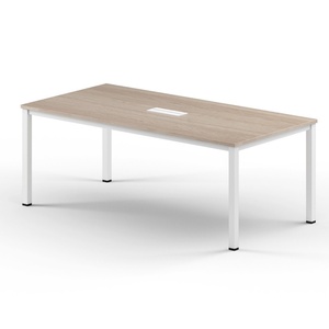 Modern Office Furniture Conference Room <b>Desk</b> <b>Set</b> with Extendable Meeting Table Chairs Panel Wood Style for Meetings Reunions - Product Image 4