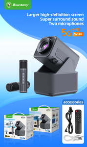 Projecteur portable HT31 720P HD, mini projecteur vidéo <span class=keywords><strong>mural</strong></span>, home cinéma pour chambre à coucher et dortoir - Product Image 5