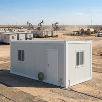 Maison préfabriquée en conteneur, stable et durable, pour camp d'exploration pétrolière, projet de travail à distance