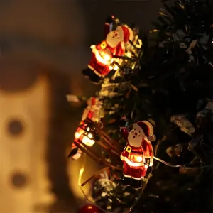 परियों की रोशनी गर्म बहुकोशिया सांत क्लॉस हिरण स्नोमैन स्ट्रिंग यूब क्रिसमस उद्यान छुट्टी सजावट