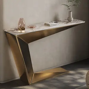 Villa Lounge Furniture Stainless Steel Console Table Popular Entry Table High Fashion New Hallway Tables