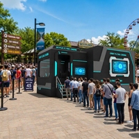 Simulateur de cinéma orbital 9D à LED avec mouvement volant pour parc d'attractions commercial