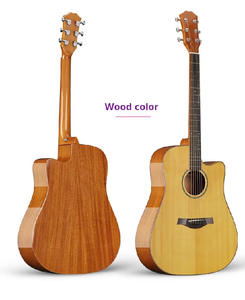 <span class=keywords><strong>Guitarra</strong></span> Electroacústica Folk de Gama Alta de 41 Pulgadas en Madera Maciza Pulida con Chapa Completa de Abeto, Caoba, Tilo y Diapasón de Palisandro - Product Image 4