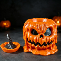 Décoration d'Halloween en gros : Figurine Citrouille Jack O'Lantern Fondante en Polyrésine, Statue de Table Effrayante, Vente Directe Usine Personnalisée
