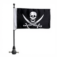 Ornement de drapeau américain personnalisé en tissu polyester pour décoration de match de football 2026, compatible avec Harley Road King Glide, porte-bagages arrière, ajustement universel