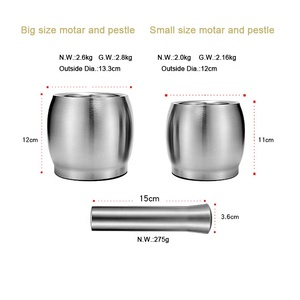 304 Brushed Spice grinders mortar and pestle stainless steel - Product Image 6