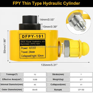 26mm İnme 10T endüstriyel çok bölümlü hidrolik düşük profilli silindir vinç kitleri dar alanlar için manuel pompa ile - Product Image 4