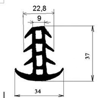 Joint d'étanchéité pour panneau solaire, joint de couture de qualité supérieure pour panneau photovoltaïque, en caoutchouc EPDM en forme de T, isolateur de vibrations en caoutchouc, taille personnalisée, noir