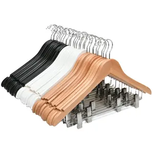 Askı fabrika sıcak modeller kullanılan giysiler doğal ahşap portmanto özel çamaşır elbise ahşap askı elbise