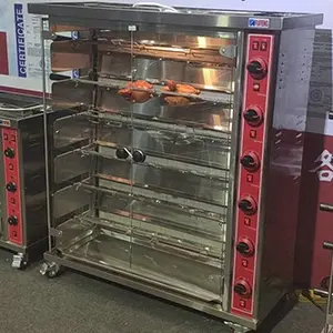 Preço de fábrica De Aço Inoxidável Comercial Gás Frango Roaster Seis camadas de gás frango rotisserie forno Para Restaurarnt