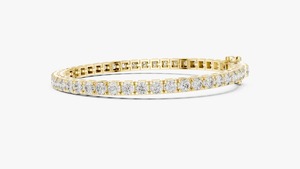 Pulsera de Lujo Chapada en Oro con Diamantes Cultivados en Laboratorio Más Vendida para Mujer, Claridad VVS-VS, Piedras Brillantes, Certificación IGI, Aspecto Elegante - Product Image 2