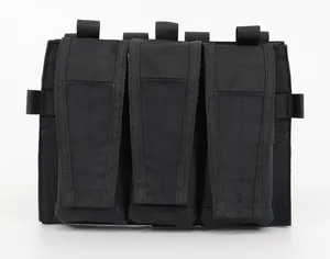 Triple Mag Pouch Tactical Front Magazine Panel AVS Abnehmbare Klappe Weste Haken und Schlaufe AEG Paintball Zubehör