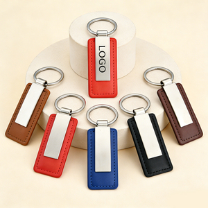 <span class=keywords><strong>Porte</strong></span>-clés de <span class=keywords><strong>luxe</strong></span> personnalisés en alliage de zinc et cuir PU, avec logo personnalisé double face, durables et portables, vente en gros - Product Image 1