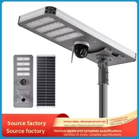 Lampadaire solaire LED étanche IP65 avec télécommande, système de surveillance par caméra extérieure 6m, construction en acier inoxydable, CQC