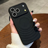 Coque magnétique en silicone effet vague d'eau style INS, compatible avec iPhone 18 Pro Max, 17, 16, 15, chargement sans fil, protection antichoc – Nouveauté 2026, Vente Flash