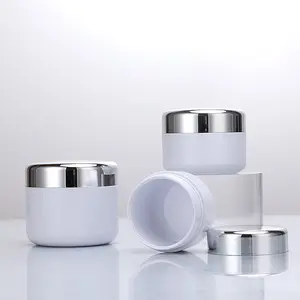 30g 50g Electroplating Silver Injection Cream Bottle Cosmetic Lotion Sub-bottle Pet Material Jar