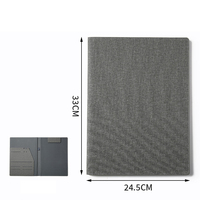Portefeuille de CV d'entrevue en cuir de luxe avec logo personnalisé dossier de documents organiser porte-cartes de visite bloc-notes format lettre
