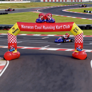 Arco Inflable Publicitario Personalizado, Cartel Flotante con Impresión UV, Impermeable, con Soplador Eléctrico, Tela de Malla de Alta Calidad, PVC - Product Image 1