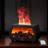 Nuevo Difusor de Aceites Esenciales con Llama 2026, 200ml, USB, Sensor de Sonido, Luz LED de Colores, Difusor de Aroma con Efecto de Llama de Chimenea y Control Remoto